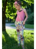 Girls\' yellow floral pants DZ6014 - Online store - Boutique